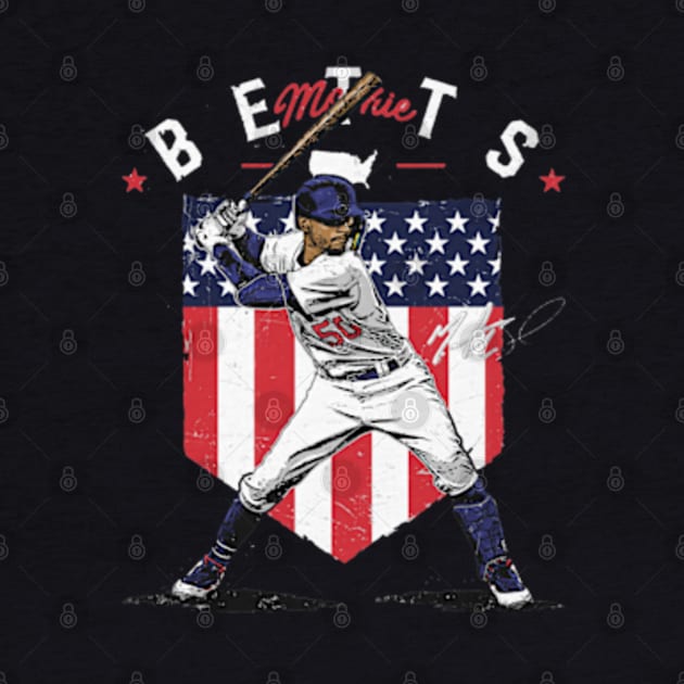 Mookie Betts Los Angeles D Country Flag by Jesse Gorrell